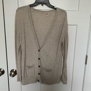 Mossimo Beige and Black Mark Cardigan